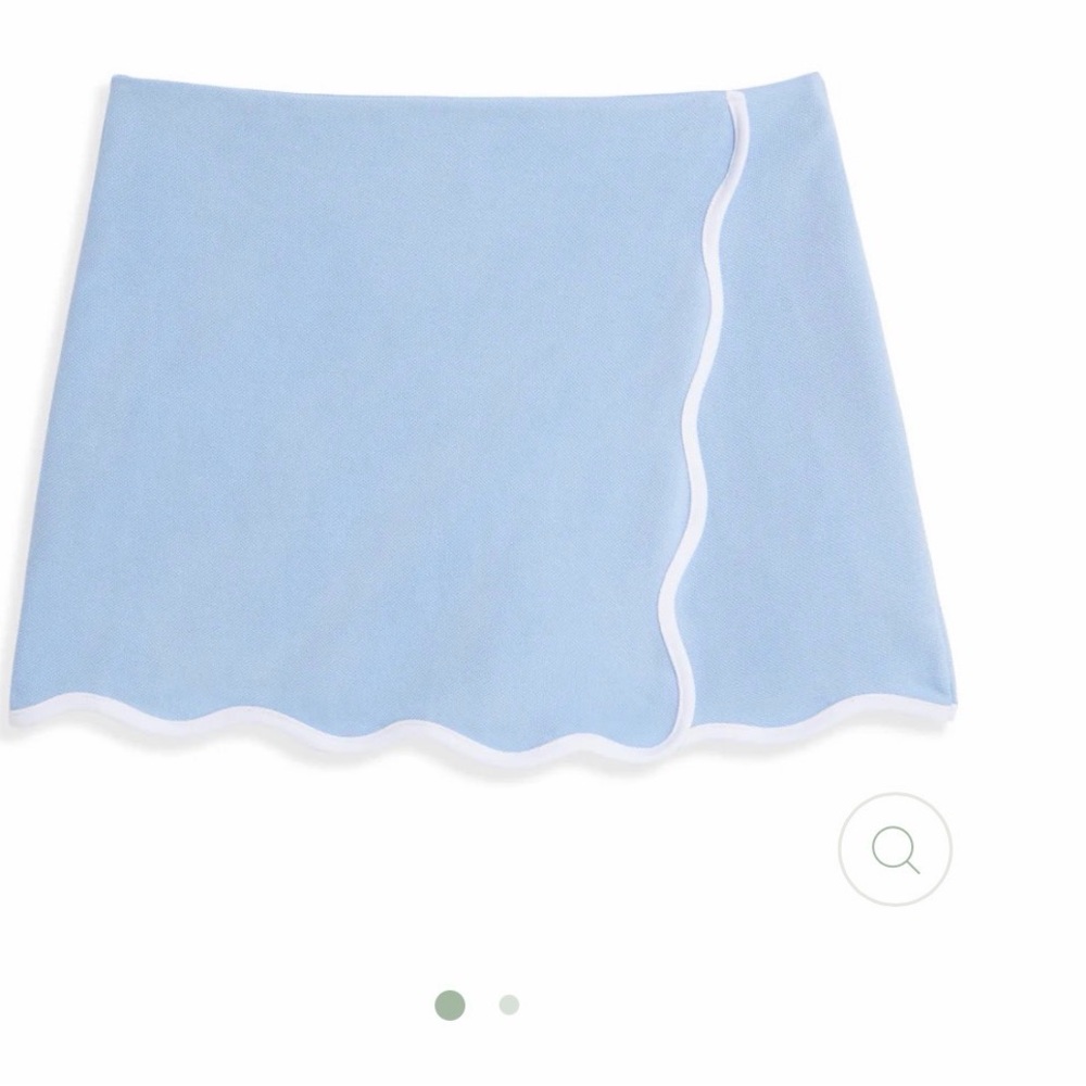 Bella Bliss Blue and White Scalloped Tennis Skort